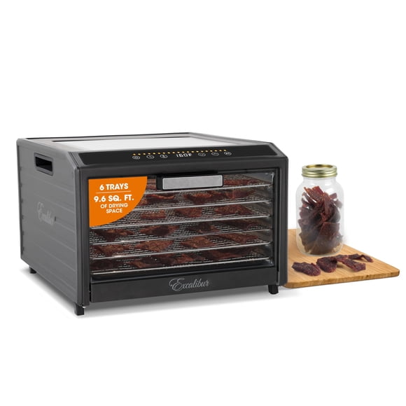 Deshidratador de alimentos Excalibur Performance Series, 6 bandejas, negro