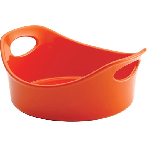 Rachael Ray Stoneware 1-1/2-Quart Round Baker, Orange