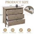 thumbnail image 4 of LFGUIZO 31.5" Vintage 3 Drawers Set of 2 Accent Cabinet, American Style Carved Buffet Accent Cabinet with, Storage Space for Entryway, Living Room Kitchen, 4 of 8