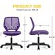thumbnail image 3 of Songqin Students Cute Desk Chair Low-Back Armless Study Chair w/Lumbar Support Adjustable Swivel Chair in Home Bedroom School, Purple, 3 of 11