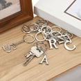 thumbnail image 5 of Uxcell Initial Letter Key Chain, Letter A Key Chain Pendant Key Ring Bag Backpack Decor, Silver, 5 of 7