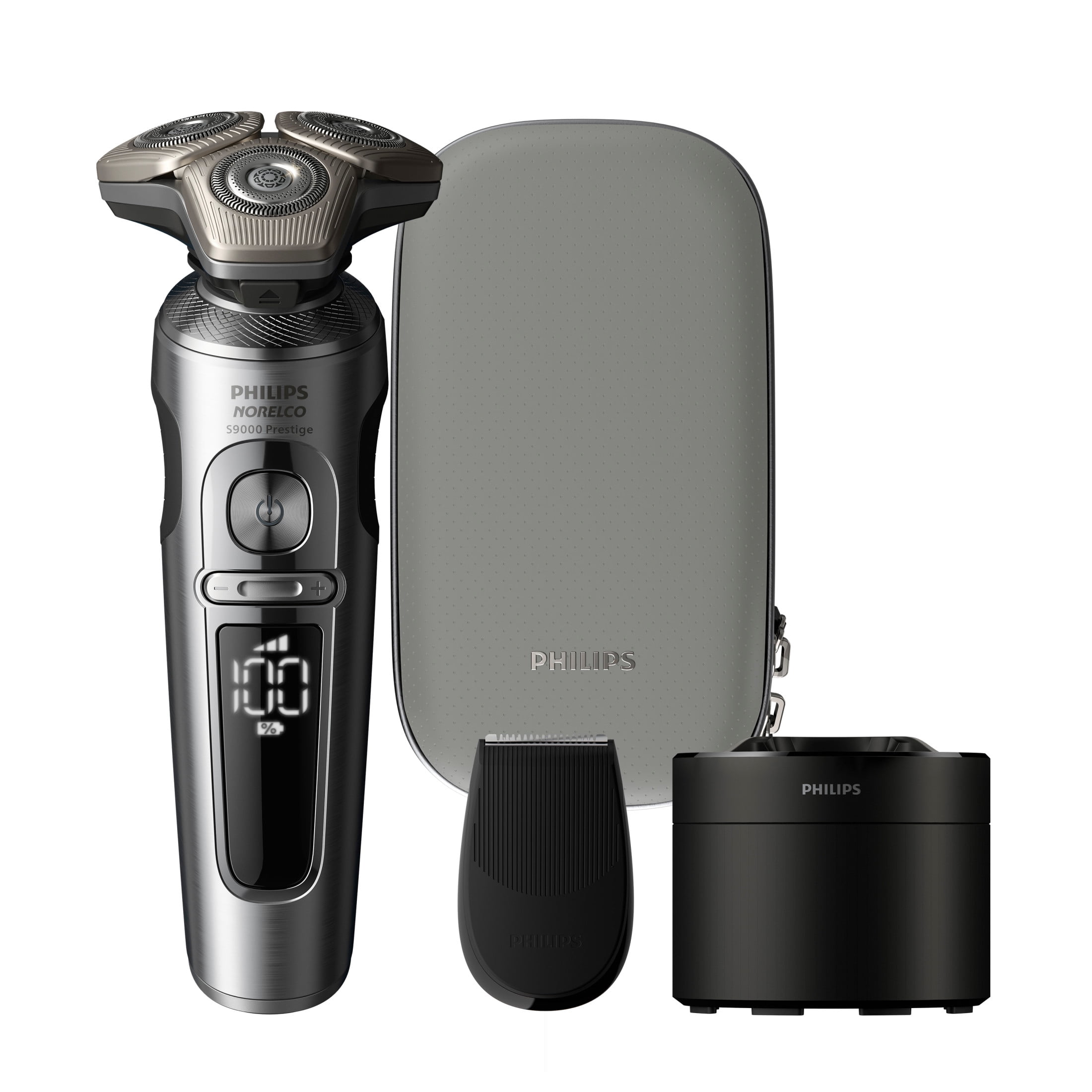 Philips Norelco S9000 Prestige Wet/Dry Shaver with Trimmer, Case