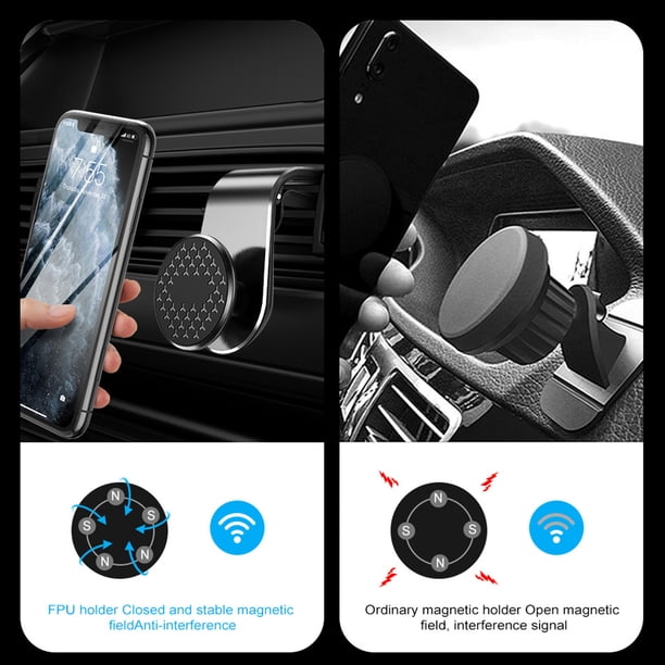 Mini soporte magnético de teléfono de coche, Clip de ventilación de aire, soporte para teléfono inteligente en coche, soporte móvil de adsorción magnética fuerte