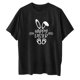 thumbnail image 4 of Blusa informal de manga corta con cuello redondo y estampado de Pascua para mujer Pompotops hfajkhk128315, 4 of 6