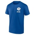 thumbnail image 2 of Men's Fanatics Royal Indianapolis Colts Never Over T-Shirt, 2 of 3