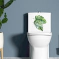 thumbnail image 1 of Pegatina para inodoro, hojas de plantas , decoración de pared extraíble de PVC, cubierta para asiento de inodoro, pegatina de pared para cistern, 1 of 8