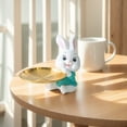 thumbnail image 4 of Cute Rabbit Storage Tray Resin Sculpture Key Tray Home Decor(Green rabbit), 4 of 7