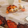 thumbnail image 4 of SASTYBALE 60"x120" Rectangle Tablecloth - Brown Turkey Pumpkin, Spill-proof for Fall Thanksgiving, 4 of 7