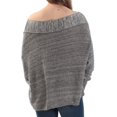 thumbnail image 2 of FREE PEOPLE $108 Womens New 1492 Gray Textured Dolman Sleeve Sweater L B+B, 2 of 2