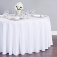 thumbnail image 3 of Ltc Linens 120 In Round Tablecloth For 60 Inch Round Table - White Round Table Cover - Washable, Wrinkle Resistant Polyester Fabric Cloth For Wedding, Party, 3 of 5