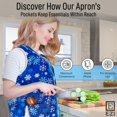 thumbnail image 3 of Ezi Women's Cotton-Polyester Cobbler Apron with Pockets, 3 of 8