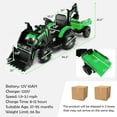 thumbnail image 2 of Gymax 3-in-1 Kids Ride On Excavator Bulldozer 12V Electric Tractor Remote w/ Trailer Green, 2 of 10