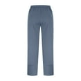 thumbnail image 5 of ManxiVoo Women Cotton Casual Pants Cross Cuff Detail Loose Fit Comfortable S Size Sky Blue, 5 of 9