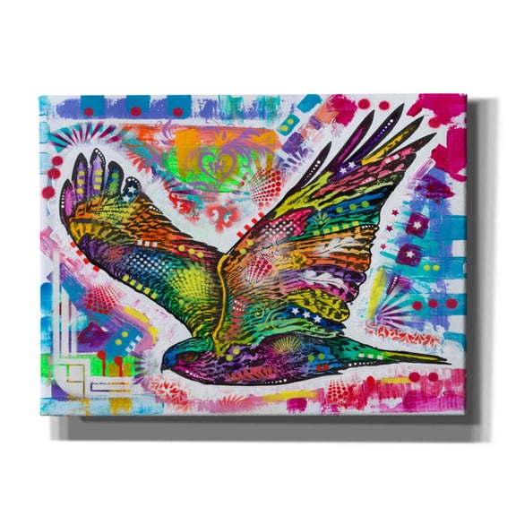 Epic Graffiti 'Hawk' by Dean Russo, Canvas Wall Art, 16"x12"