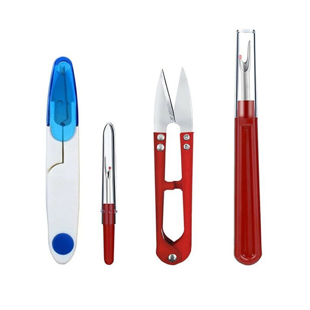 4 Pieces Sewing Seam Remover Manual Buttonholes Clothing Stitch Unpick Trimming Scissors Thread Handmade Crafts