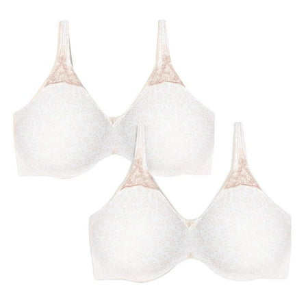 

2 Pack Pink Leaf Bali Passion for Comfort Underwire Bra