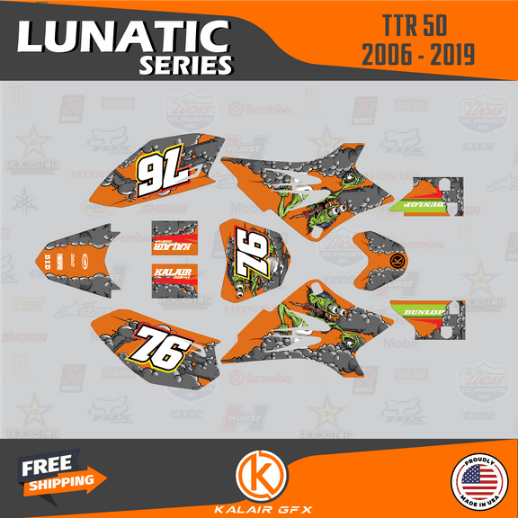 Kalair GFX Graphics Kit for Yamaha TTR50 (2006-2023) Lunatic Series