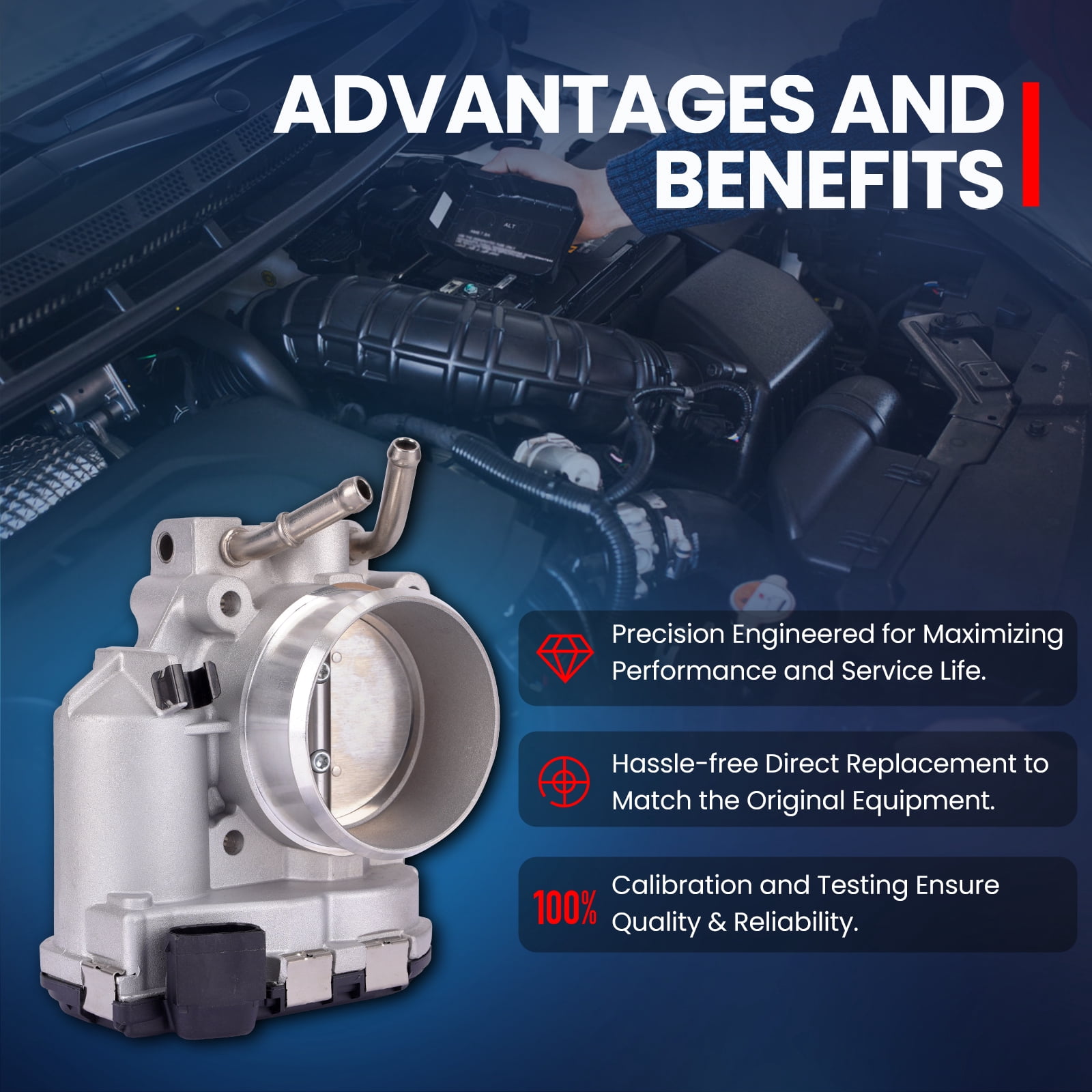 MOCA AUTOPARTS S20499 Throttle Body Fit for 2013-2016 Hyundai Santa Fe Sport 2.0L & 2011-2015 Kia Optima Sportage 2.0L