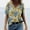 Yellow, variant on Herrnalise Women's Classic-Fit 100% Cotton Short-Sleeve T-Shirt Women Casual T-shirt Floral Printed V-Neck Short Sleeve Pullover Blouse Tops