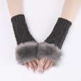thumbnail image 3 of Nmnitkp Gloves Knitted Arm Warmers Gloves Winter Long Fingerless Gloves Thumb Hole Gloves Mittens for Women and Men, Arm Warmers Fingerless Gloves, Premium Open Finger Cable Knit Warm Winter Sleeve, 3 of 4