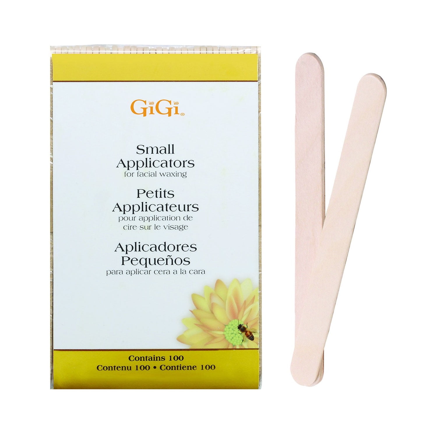 GiGi Small Wax Applicators for Facial Hair Waxing, 100/PK