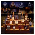 thumbnail image 6 of LED Liquor Bottle Display Shelf - 24 Inch Bar Shelf with App Control - Walnut 3-Step Freestanding Illuminated Bottle Holder for Home Bar & Party, 6 of 6
