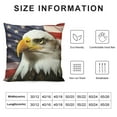 thumbnail image 5 of Jiayy  American Bald Eagle  Throw Pillow Cases, Eagle On USA Flag Cozy Pillow Cover Square " Cushion Case Pillowcase Decorative for Home Sofa Bedroom Car Office, 5 of 5