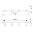 thumbnail image 5 of ALFI AB9528-BM Wall Mounted 4 Prong Robe & Towel Hook, Black Matte, 5 of 5