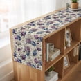 thumbnail image 6 of Table Runners 72 Inches Long Dress Scarves, Farmhouse Flowers Farmhouse Kitchen/Dining Table Runner, Coffee Tablerunners, Botanical Purple Blue Floral Plants 14x72 Inch, 6 of 9