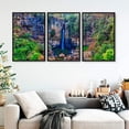 thumbnail image 3 of IDEA4WALL 3 Piece Framed Canvas Wall Art for Living Room, Bedroom Waterfall in Deep Forest of Croatia Canvas Prints for Modern Home Decoration Ready to Hang, 3 of 4