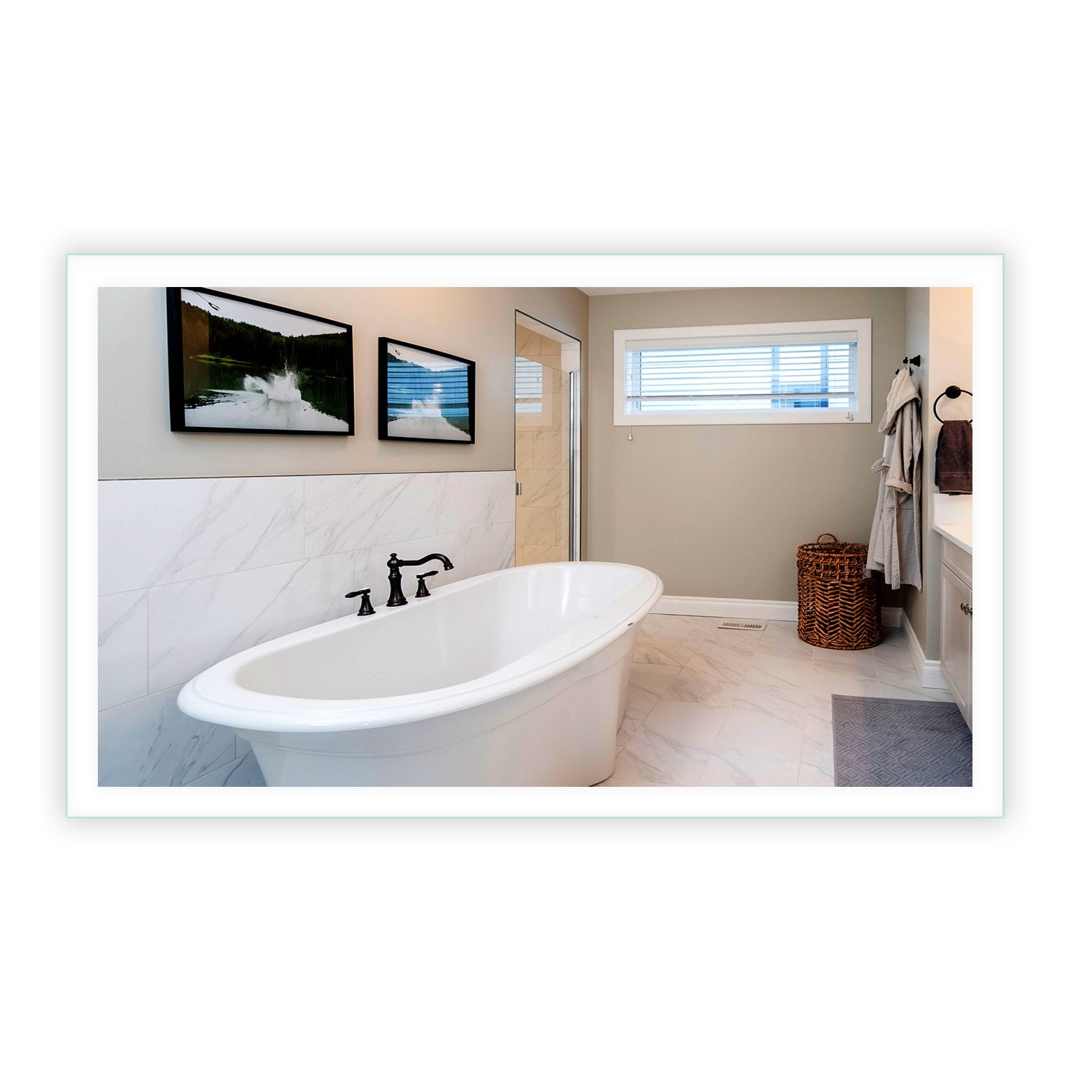 LED SideLighted Bathroom Vanity Mirror 60" Wide x 36" Tall