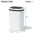 thumbnail image 7 of YRLLENSDAN 13 Gallon Trash Can Motion Sensor Touchless Automatic Garbage Cans with Lid and Odor Filter for Kitchen Bedroom Office Living Room, (White, 3), 7 of 7