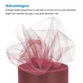 thumbnail image 3 of 6 inch 50 Yards Tulle Ribbon Rolls Pastel Netting Fabric for Gift Wrapping Christmas Wedding, Burgundy Red, 3 of 5