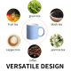 thumbnail image 5 of Taza de cerámica de 320 ml, apta para lavavajillas y microondas, taza de café, taza de té, taza de bricolaje, 5 of 5