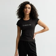 Women's bebe Embellished Knit Top Color: Black Size: LARGE