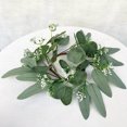 thumbnail image 4 of Green Candle Ring With Leaves Spring Greenery Garland Pillar Holder For Home Wedding Party Table Centerpiece Green Colorful for Front Door Front Door Small for Windows Light up Window 4 Foot Outdoor, 4 of 4