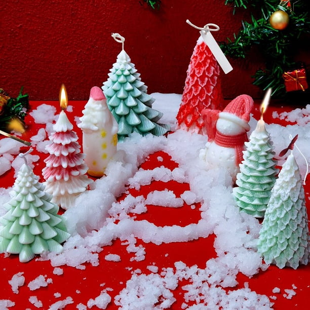 3D Christmas Tree Silicone Mould DIY Santa Claus Snowman Candle Making Resin Soap Mold Craft Candle Plaster Decoration MoldAUnited Kingdom He Qiyong unisex