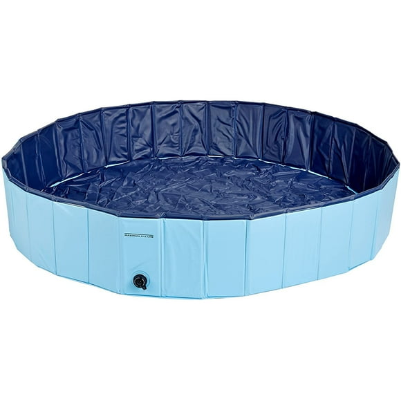 Cool Pup Splash About 63 Inch Diameter Collapsible Dog Pet Swimming Pool, Blue
