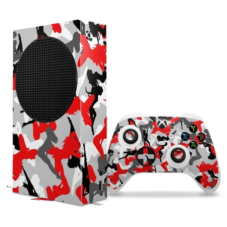 WraptorSkinz Skin Wrap compatible with the 2020 XBOX Series S Console and Controller Sexy Girl Silhouette Camo Red (XBOX NOT INCLUDED)