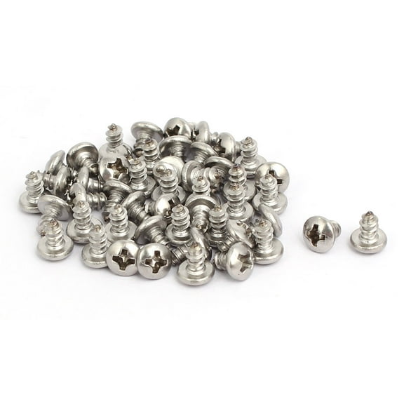 M3.5x6mm 304 Stainless Steel  Round Pan Head Self Tapping Screws 50pcs