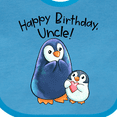 thumbnail image 4 of Inktastic Happy Birthday, Uncle Cute Penguins Boys or Girls Baby Bib, 4 of 4