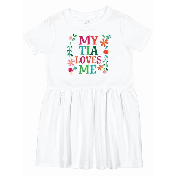 Inktastic My Tia Loves Me Niece Girls Toddler Dress