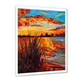 thumbnail image 2 of Designart 'The Lake At Sunset Evening Glow I' Nautical & Coastal Framed Art Print, 2 of 4