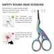 thumbnail image 4 of Rainbow Stork Eyebrow Scissors - 3.74in Stainless Steel Scissors for Hair, Eyelashes, Nose & Everyday Use, 4 of 5