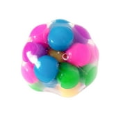 Fiomva Squeeze Ball Toy DNA Colorful Beads Relieve Pressure Stress Tool