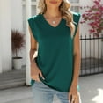 thumbnail image 4 of Drses Women's Tank Tops Women's Fashion Casual Solid Color Sleeveless V-Neck Tank Top Womens Summer Tops, 4 of 6