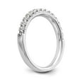 thumbnail image 6 of Solid 14K White Gold Diamond Wedding Band Ring Size 9 (.375 cttw.), 6 of 8
