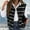 Black, variant on Women's Pink Plus Size Casual Outerwear Vest Warm Double-Sided Printed Loose Collarless Button Design