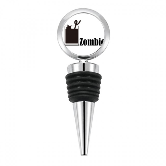 Zombie With The Word Zombie Bottle Stopper Stainless Steel Rubber Reusable