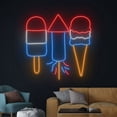 thumbnail image 2 of Handmadetneonsign Rocket Popsicle Ice Cream Neon Sign, Ice Cream Wall Art Decor, Popsicle Wall Decor, 2 of 3